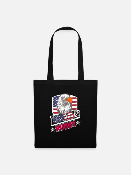 USA Rugby Football - Stoffbeutel - Schwarz