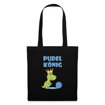 Pudelkoenig - Pudelkönig Kegeln T-Shirt - Stoffbeutel - Schwarz - Vorne