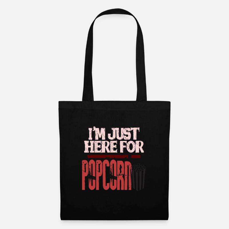 I'm just here for Popcorn - Stoffbeutel - Schwarz