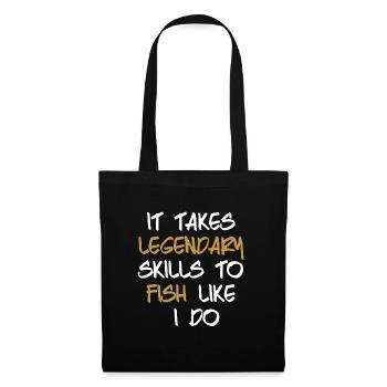 Pêcher pêcher pêche - Sac en tissu - noir - Devant