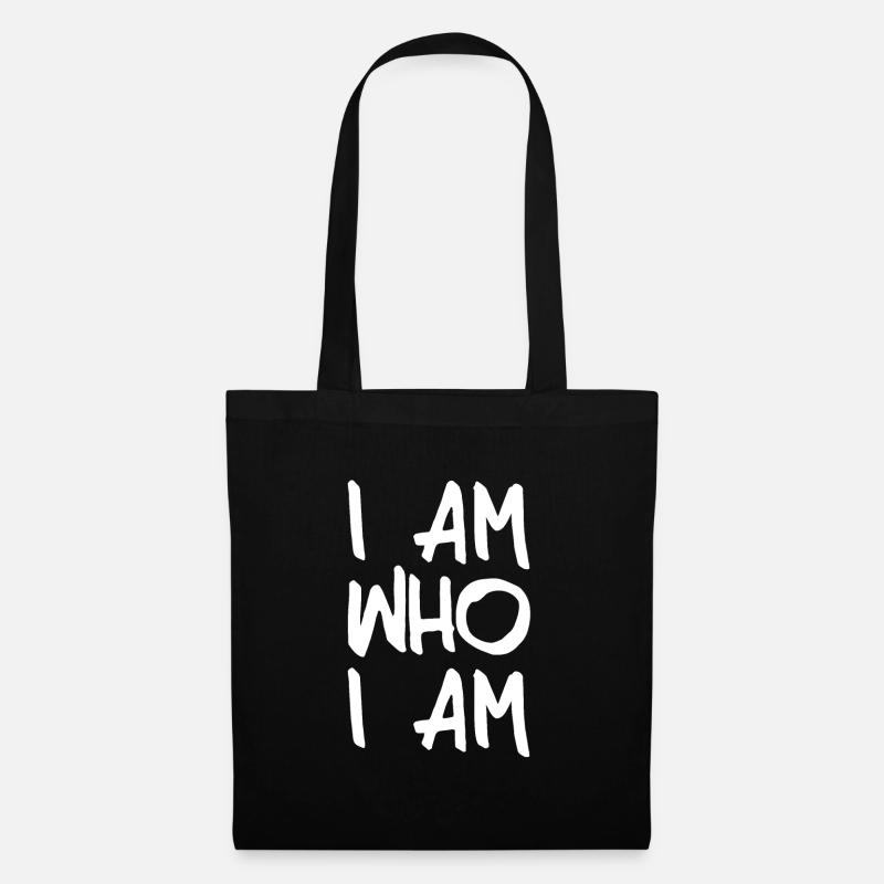 I am who I am - Stoffbeutel - Schwarz