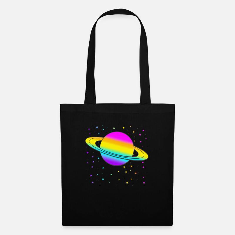 Saturne - Sac en tissu - noir