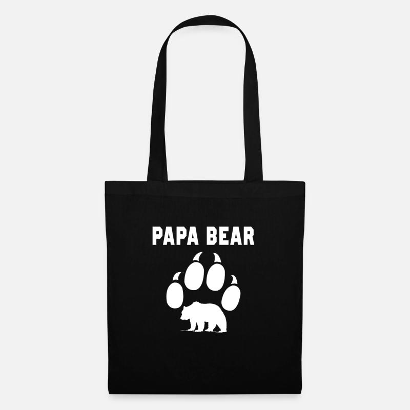 Papa ours - Sac en tissu - noir