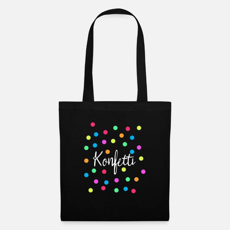 Konfetti - Stoffbeutel - Schwarz