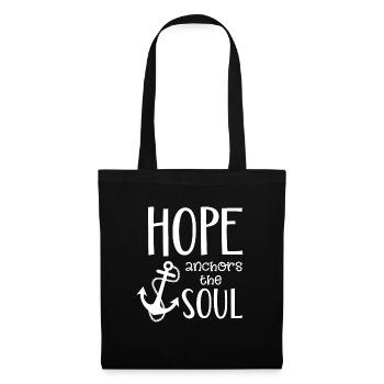 Hope ancre le cadeau de Jésus chrétien de l'âme - Sac en tissu - noir - Devant