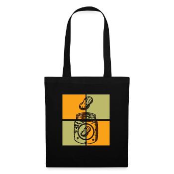 Beurre d'arachide Pop Art - Sac en tissu - noir - Devant