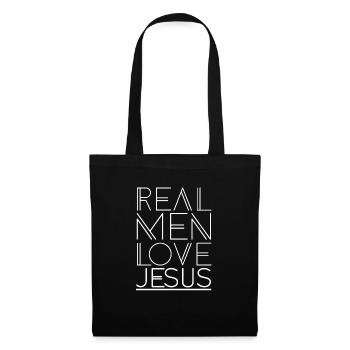 Real men love jesus chrétien don chrétien - Sac en tissu - noir - Devant
