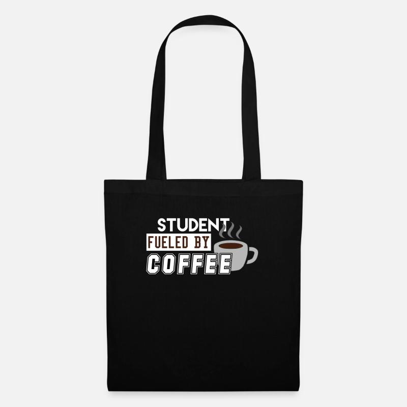 Student Kaffee - Stoffbeutel - Schwarz