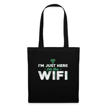 Je suis seulement là pour le cadeau wifi Wifi - Sac en tissu - noir - Devant