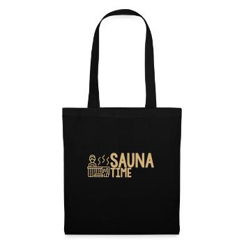 Sauna - Stoffbeutel - Schwarz - Vorne