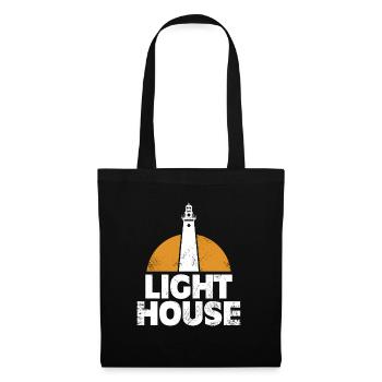 Bateau phare - Sac en tissu - noir - Devant