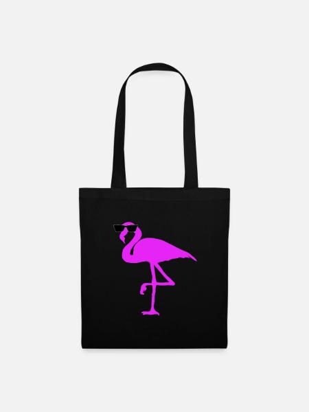 Thug Flamingo Sonnenbrille Farbenbunt Geschenke - Stoffbeutel - Schwarz