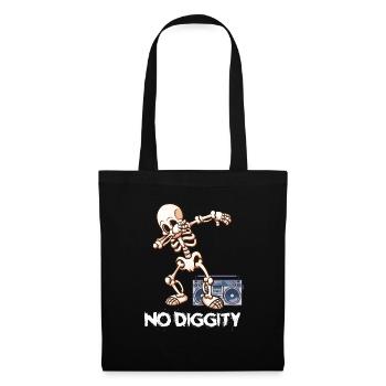 HIP HOP 90s Skeleton doing DABBING Halloween - Tote Bag - black - Front