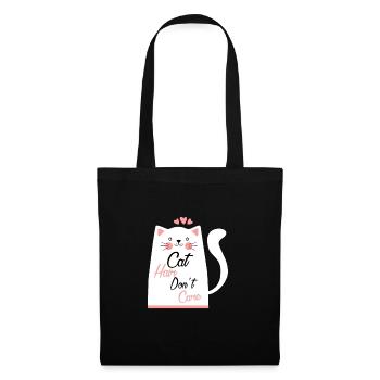 Katze - Stoffbeutel - Schwarz - Vorne