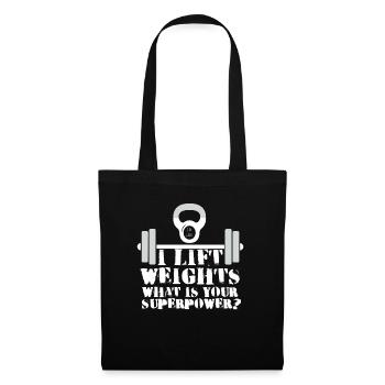 Powerlifter Superpower - Sac en tissu - noir - Devant
