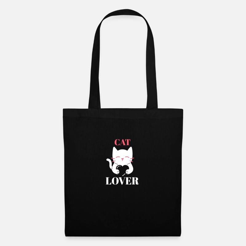 Katze - Stoffbeutel - Schwarz