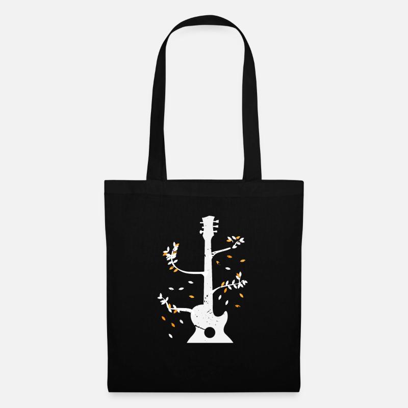 Gitarren-Baum Musikinstrument Geschenkidee - Stoffbeutel - Schwarz