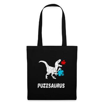 Puzzles dinosaures pièces puzzle Cadeaux - Sac en tissu - noir - Devant
