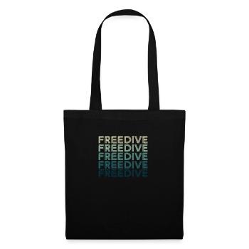 Freedive Apnoetaucher Retro - Stoffbeutel - Schwarz - Vorne