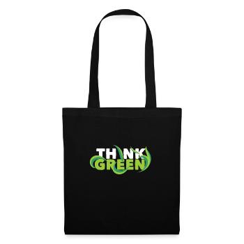 Pensez vert ! Pensez nature verte en bonne santé - Sac en tissu - noir - Devant