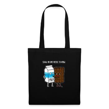 Chocolat au lait au chocolat chocolat au lait cadeau - Sac en tissu - noir - Devant