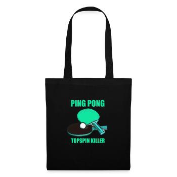 Tischtennis Ping Pong Topspin Killer - Stoffbeutel - Schwarz - Vorne