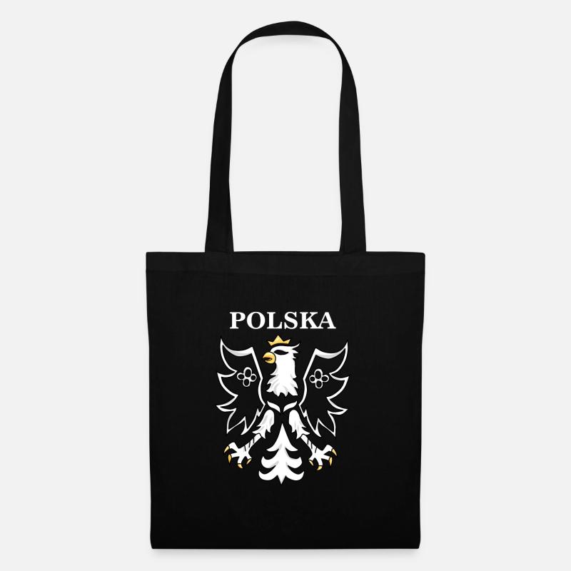 polnischer Adler Polen Pole - Stoffbeutel - Schwarz