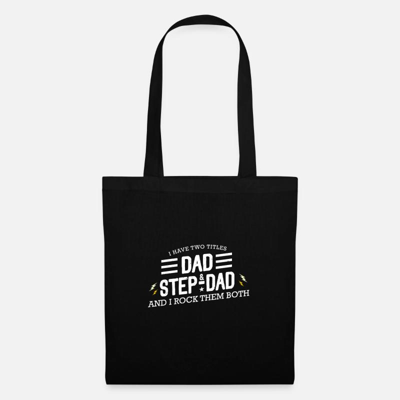 Two Titles Dad & Step Dad - Tote Bag - black
