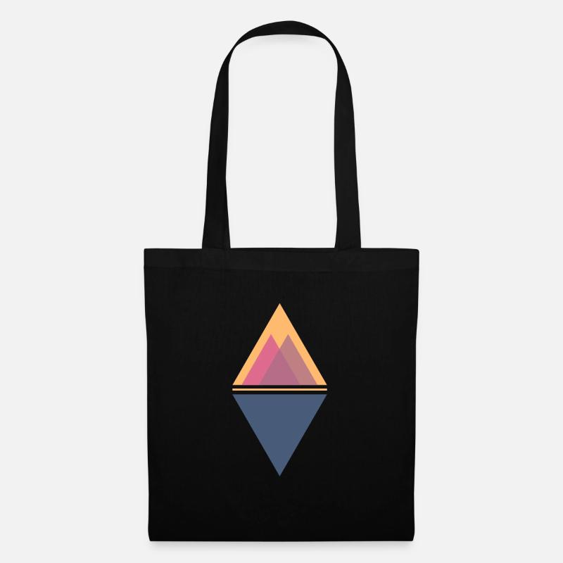 Triangles de formes géométriques - Sac en tissu - noir