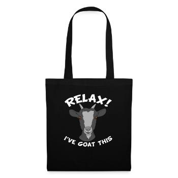 Cadeau de chèvre - Sac en tissu - noir - Devant