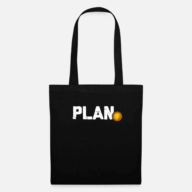 Plan Bitcoin Krypto - Stoffbeutel - Schwarz