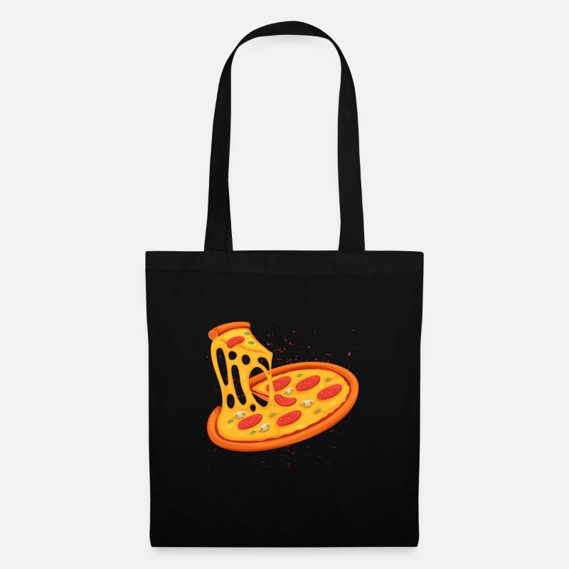 Pizza - Stoffbeutel - Schwarz