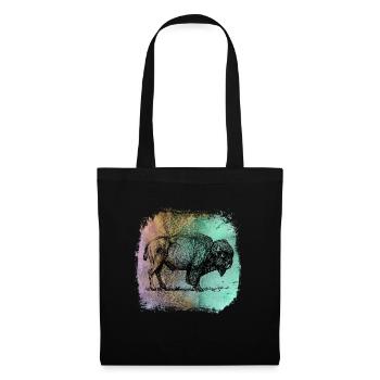 Büffel Bison buffalo bison Buffalo Wisent T Shirt - Tote Bag - black - Front