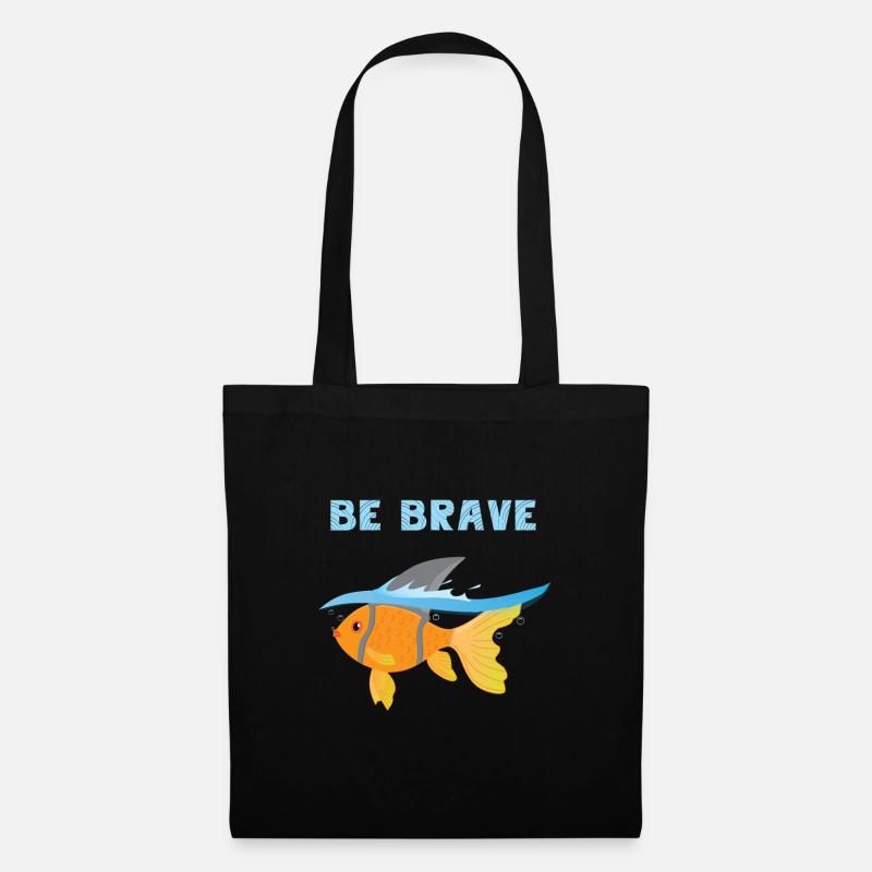 Goldfish Shark Tshirt Fish Lover Fishkeeper Gifts - Stoffbeutel - Schwarz
