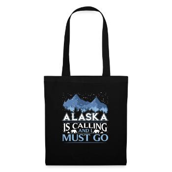 Cadeau d'ours polaire de vacances d'hiver en Alaska - Sac en tissu - noir - Devant