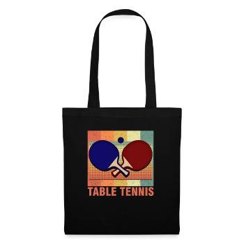 tennis de table - Sac en tissu - noir - Devant