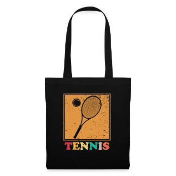 Tennis Raquette tennis tennis - Sac en tissu - noir - Devant