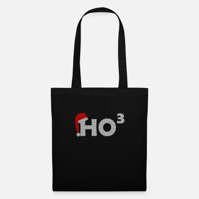 HOHOHO Weihnachten HO Hoch 3 christmascontest - Stoffbeutel - Schwarz