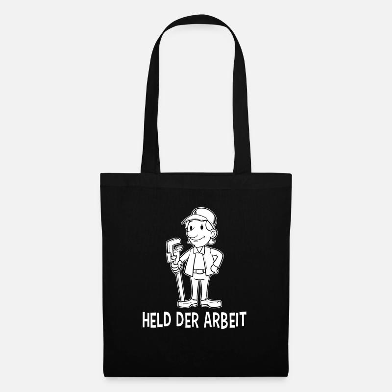 Held der Arbeit Arbeiter Klempner Bastler Geschenk - Stoffbeutel - Schwarz