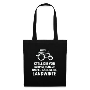 Landwirt Landwirtschaft - Stoffbeutel - Schwarz - Vorne