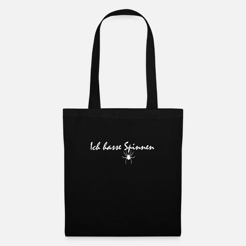 Ich Hasse Spinnen Witwe Tarantel Insekt Geschenk - Stoffbeutel - Schwarz