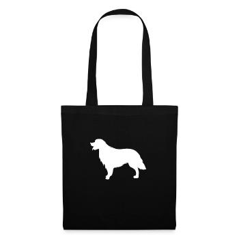 Golden Retriever Silhouette Süßes Geschenk Wuff - Stoffbeutel - Schwarz - Vorne