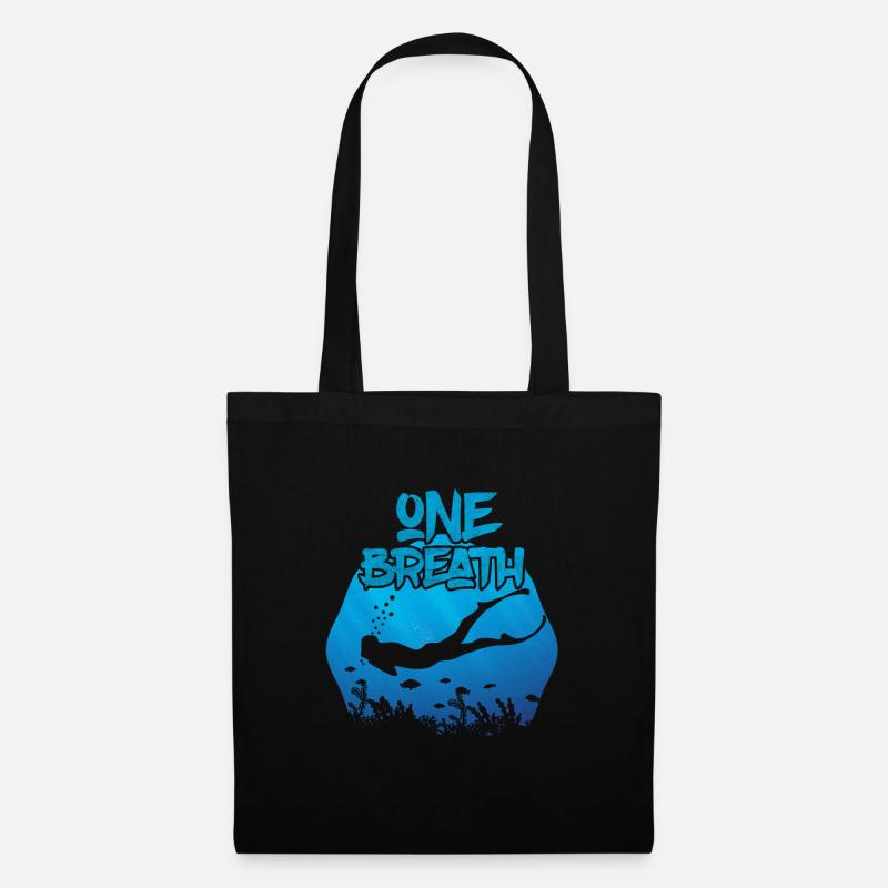 XASTY apnée apnée plongée plongeuse mer océan - Sac en tissu - noir