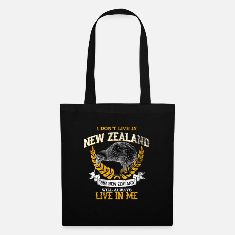 Neuseeland - Stoffbeutel - Schwarz