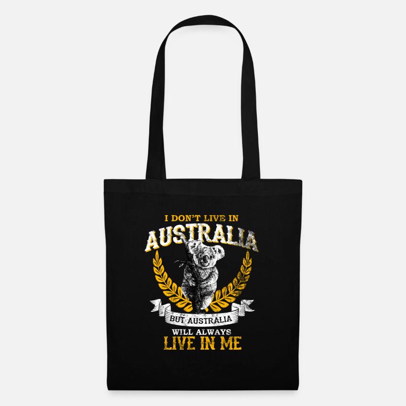 australien - Stoffbeutel - Schwarz