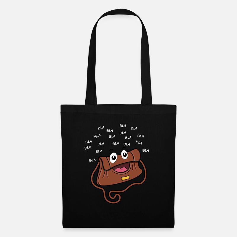 schwätzer plappermaul labertasche geschenk - Stoffbeutel - Schwarz