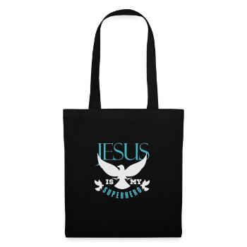 Jesus My Superhero Bible Christian Christian Gift - Tote Bag - black - Front