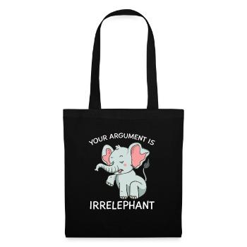 Elephant - Irrelephant Funny gift - Tote Bag - black - Front