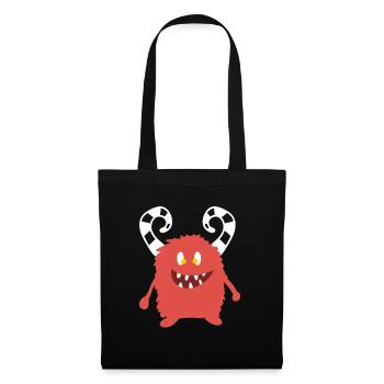 Petit monstre - Sac en tissu - noir - Devant