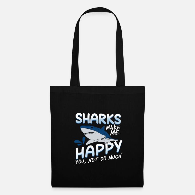 requin - Sac en tissu - noir
